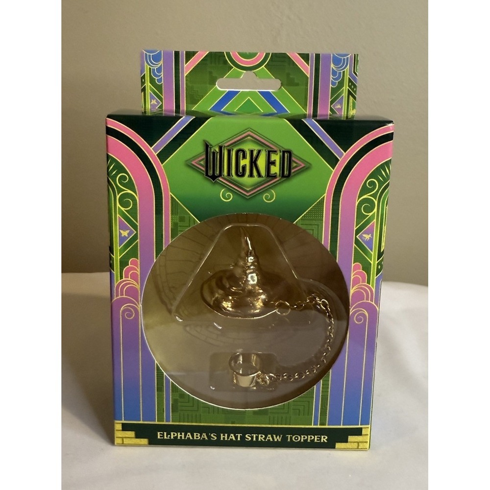 Char Charms Wicked Elphaba' Hat Straw‎ Topper- Brand New